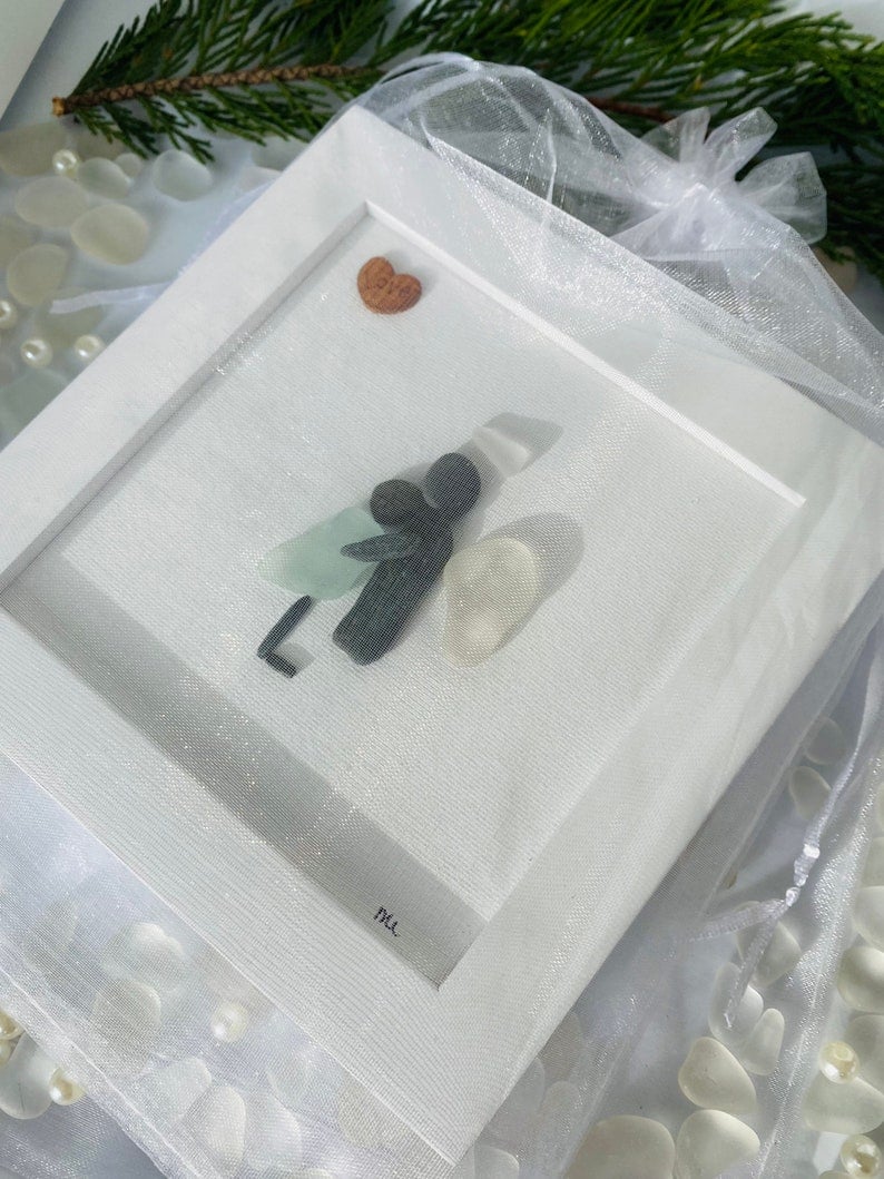 🎁💘Memorial Gift Sorry for your loss Gift Sea Glass Art Sympathy Gift