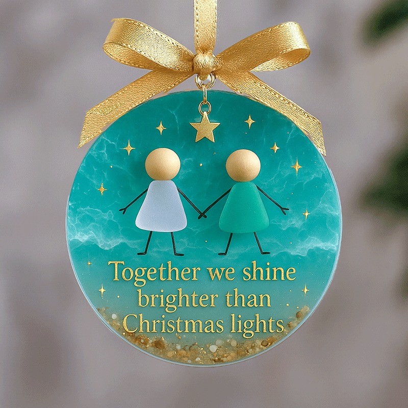 Friendship Sea Glass Christmas Ornament