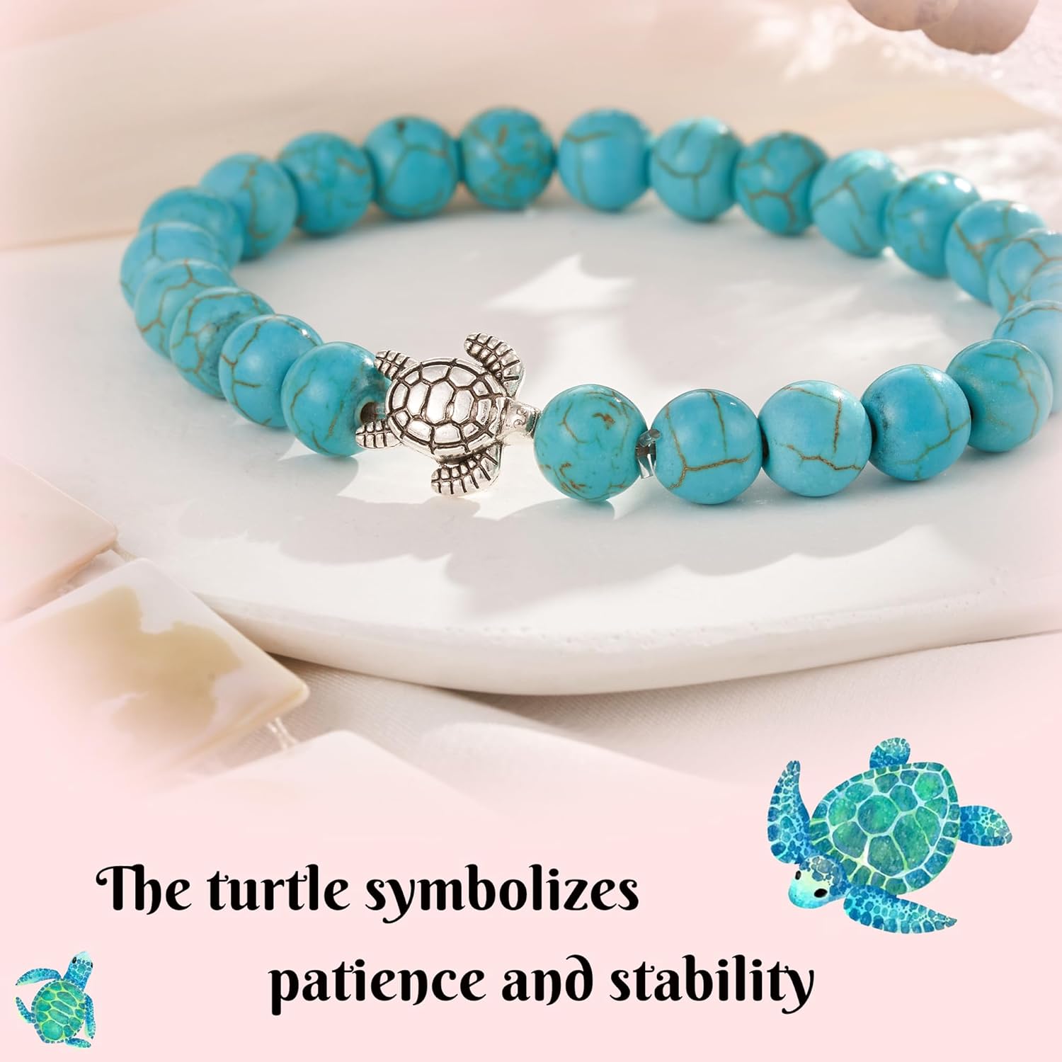 Turtle Gifts for Women -Lucky Turtle Charm Bracelet