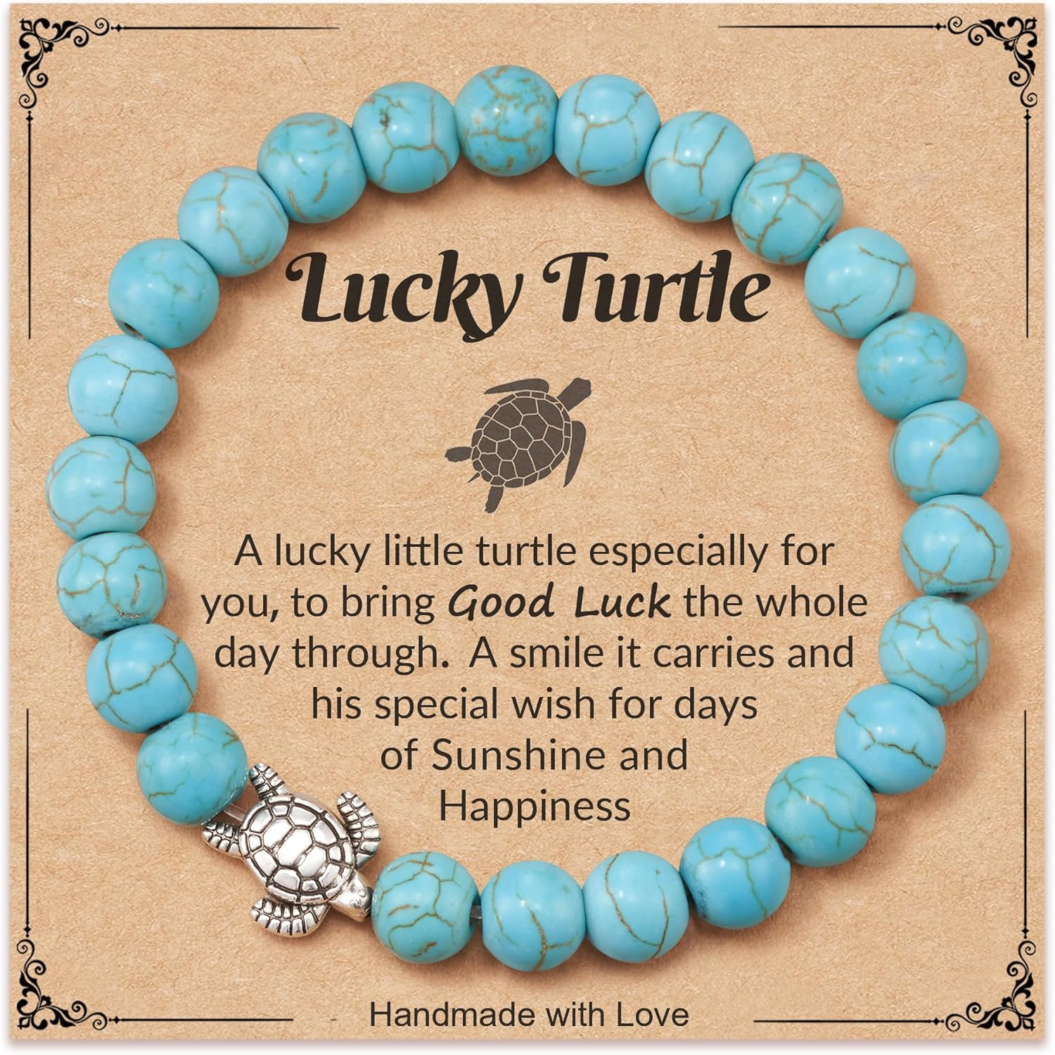 Turtle Gifts for Women -Lucky Turtle Charm Bracelet