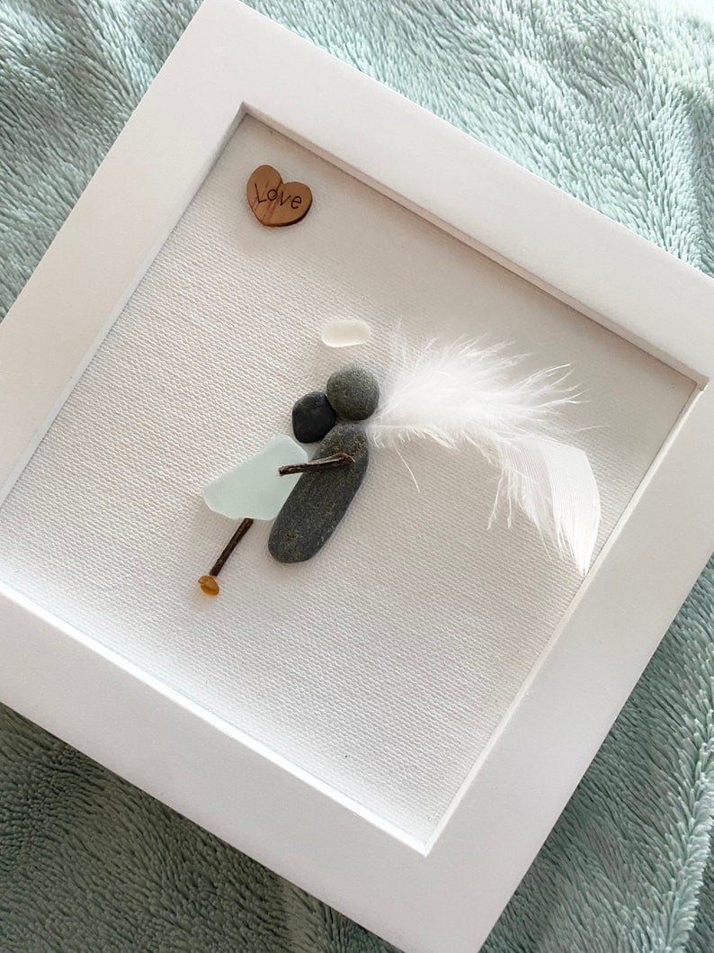 🎁💘Memorial Gift Sorry for your loss Gift Sea Glass Art Sympathy Gift
