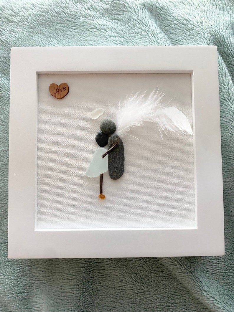 🎁💘Memorial Gift Sorry for your loss Gift Sea Glass Art Sympathy Gift
