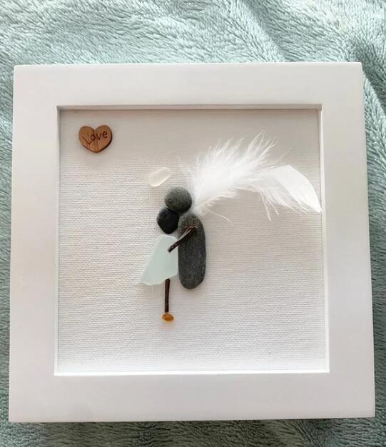🎁💘Memorial Gift Sorry for your loss Gift Sea Glass Art Sympathy Gift