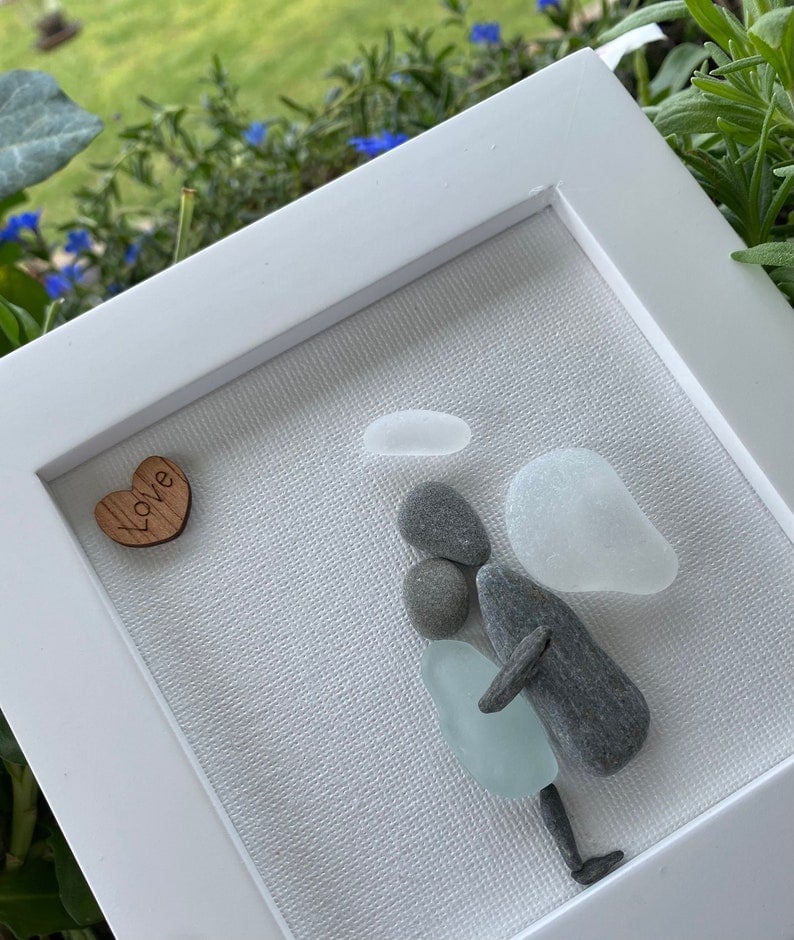 🎁💘Memorial Gift Sorry for your loss Gift Sea Glass Art Sympathy Gift