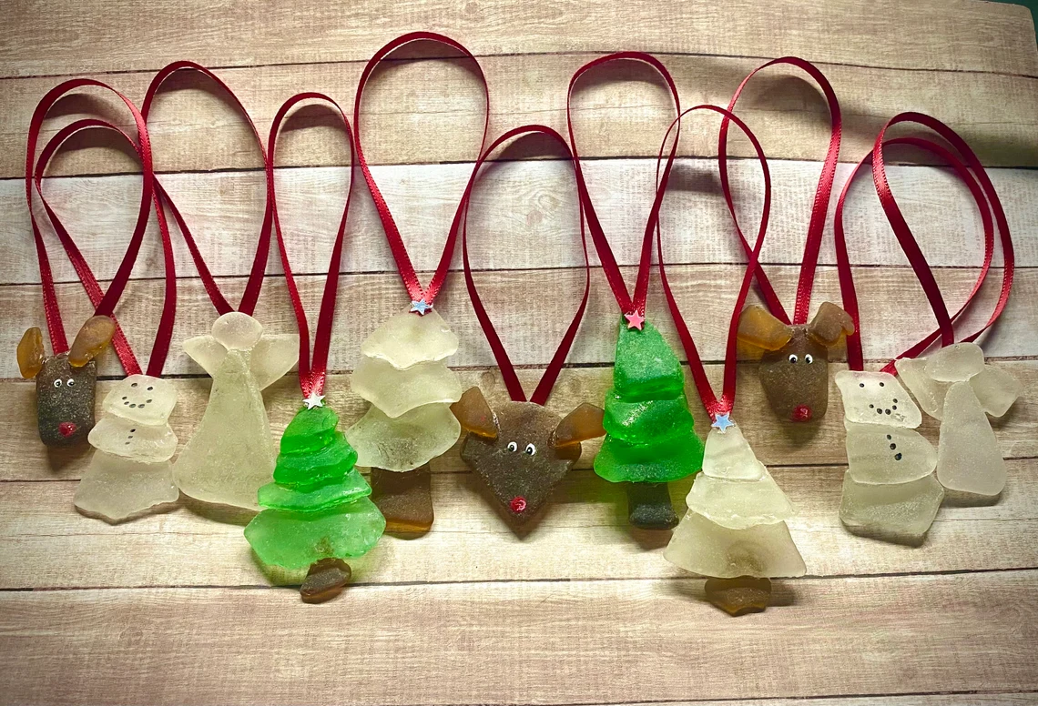 🎄 Sea Glass Holiday Keepsake Ornament