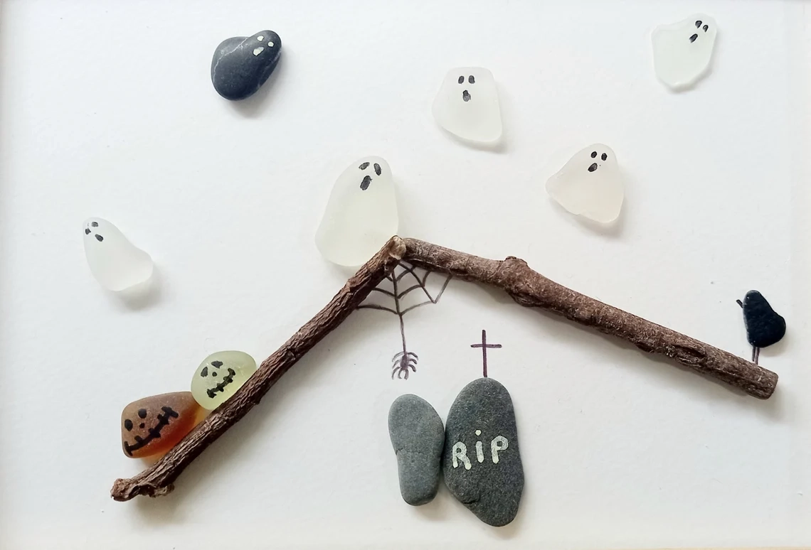 Sea Glass Ghosts in a Haunted Graveyard