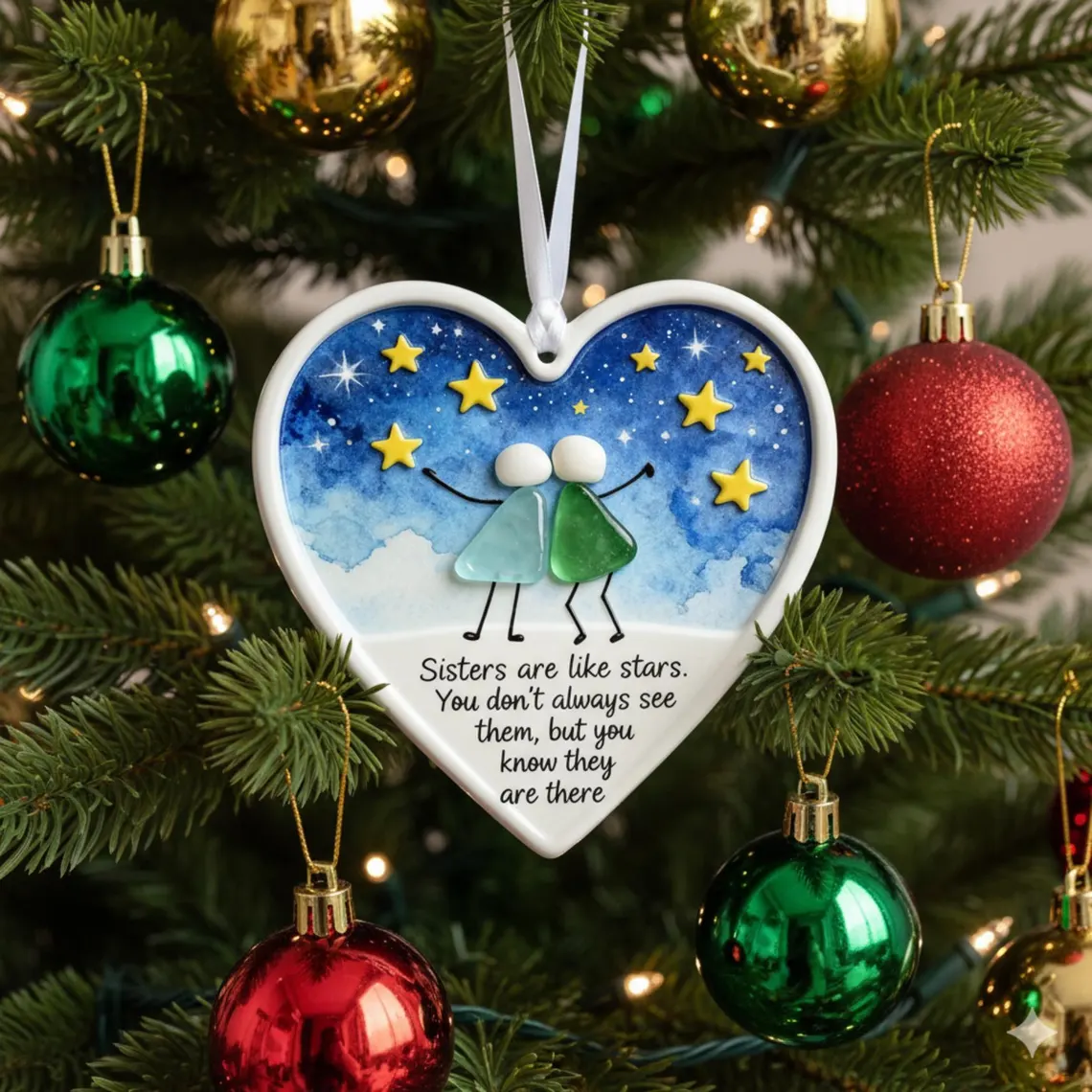 👩‍🤝‍👩Sisterhood Sea Glass Friendship Decor