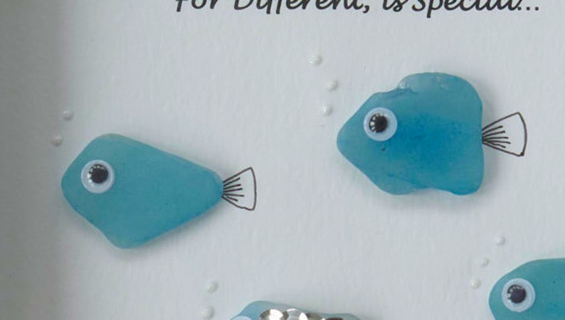 Sea Glass Fish Frame, Gift for Loved One, Christening Gift, New Baby Gift.