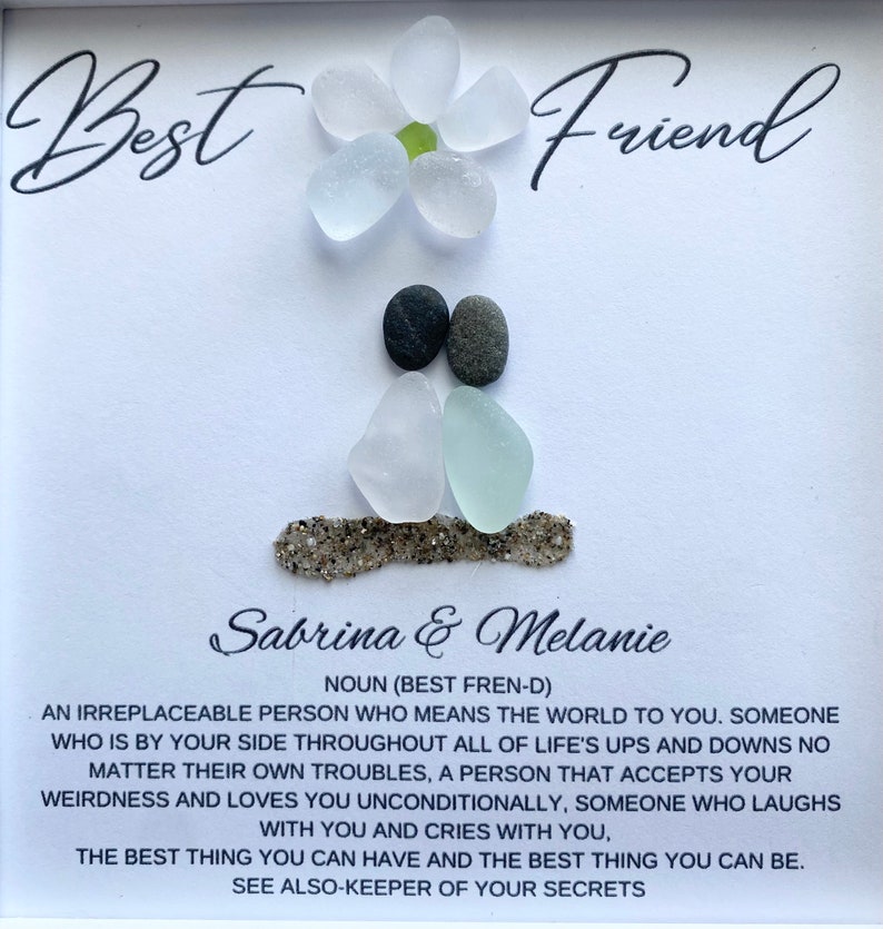 Personalized Best Friend Meaning Sea Glass Art 
