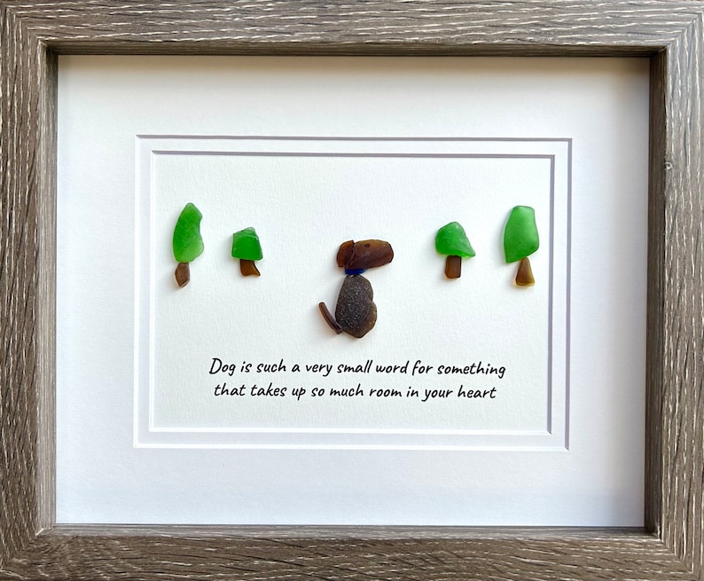 Dog Sea Glass Art