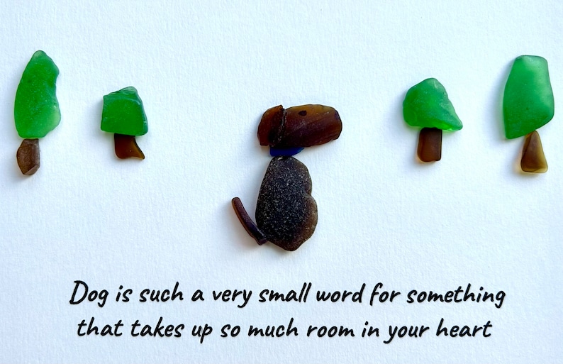 Dog Sea Glass Art