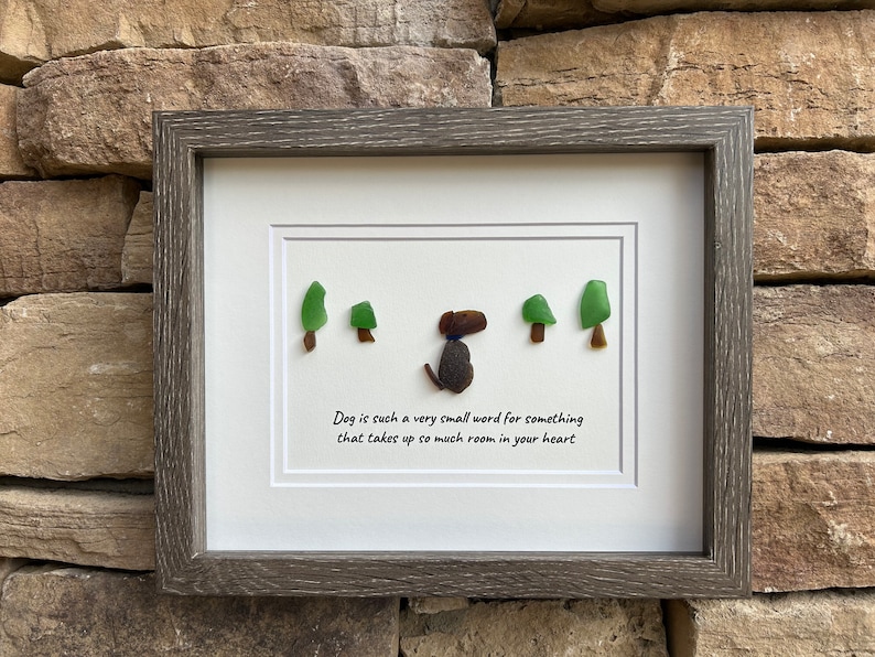 Dog Sea Glass Art