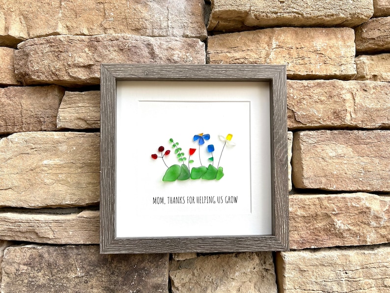Sea Glass Mother’s Day Gift - 🌼MOM. THANKS FOR HELPING US GROW