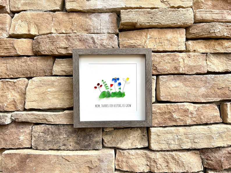 Sea Glass Mother’s Day Gift - 🌼MOM. THANKS FOR HELPING US GROW