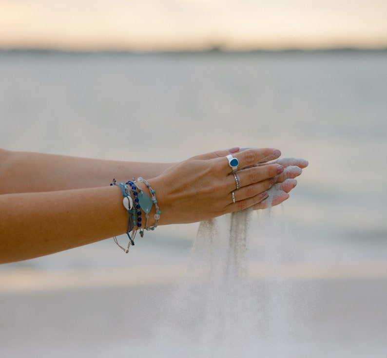 Handmade Thalassophile Sea Glass Bracelet 