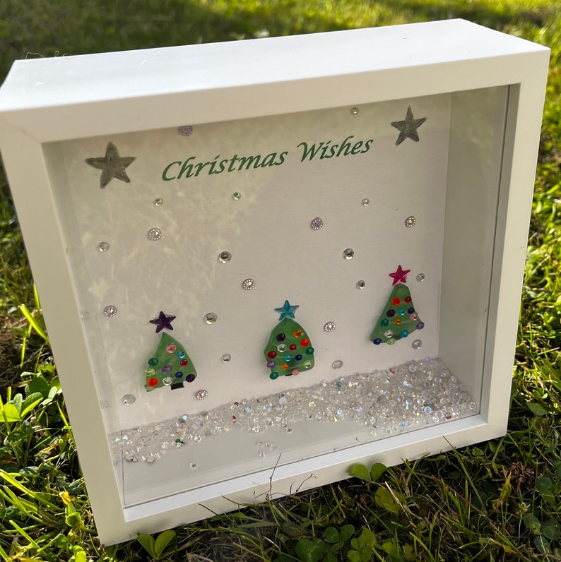 Sea glass Christmas Trees