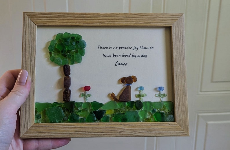 A Dog’s Love Sea Glass Art