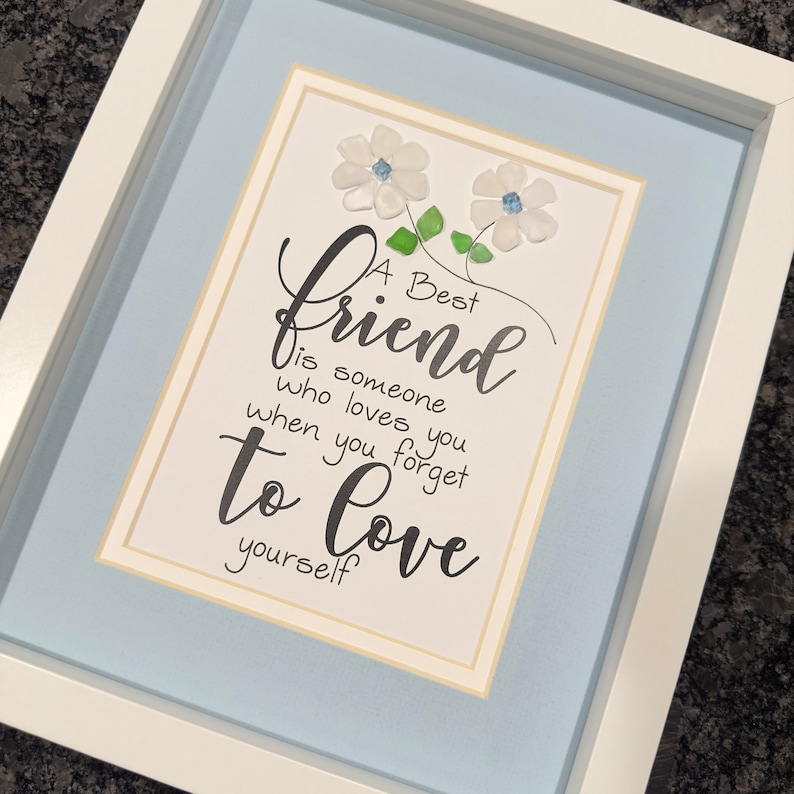  Best Friend Sea Glass Art