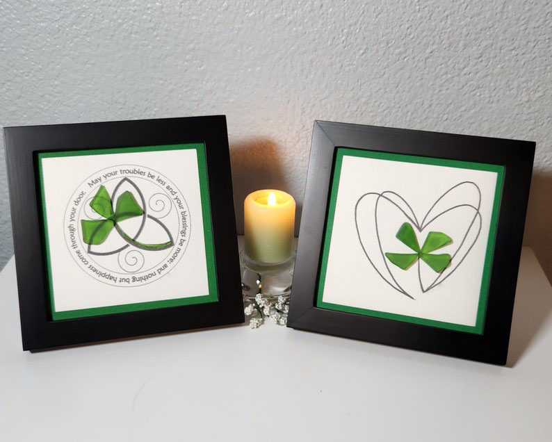 Sea glass Irish Celtic Knot