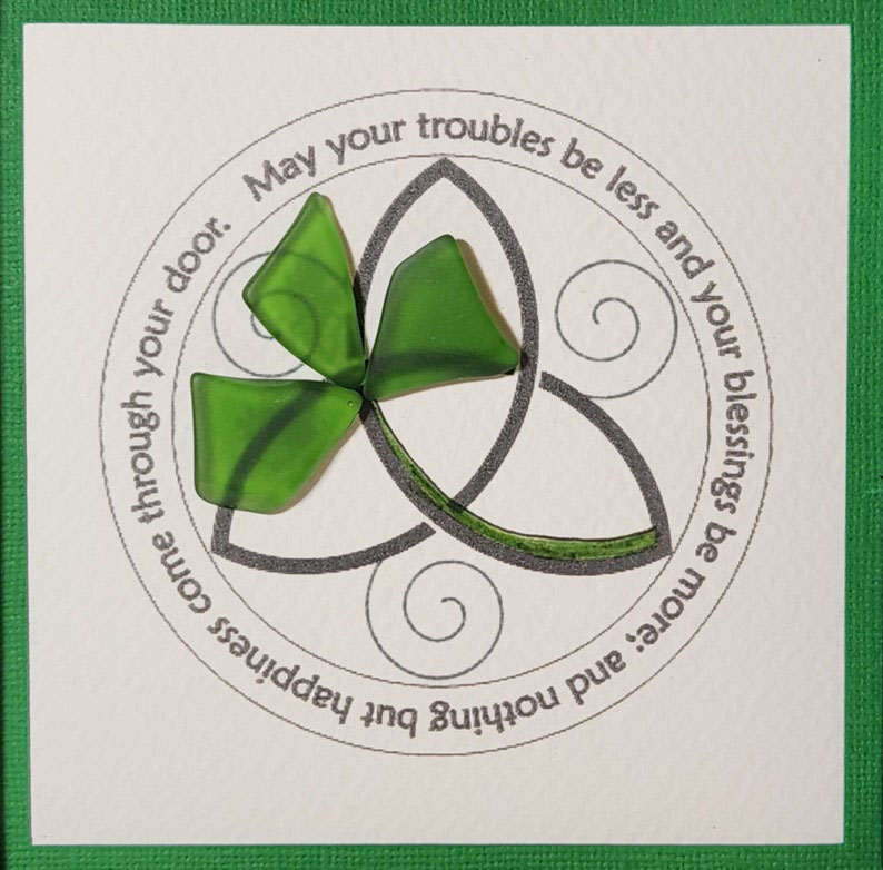 Sea glass Irish Celtic Knot