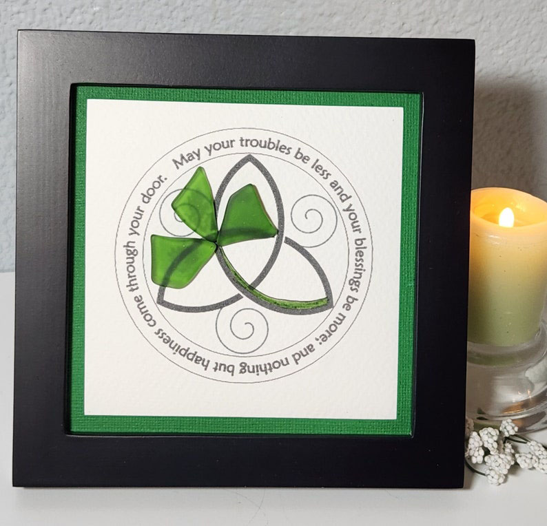 Sea glass Irish Celtic Knot