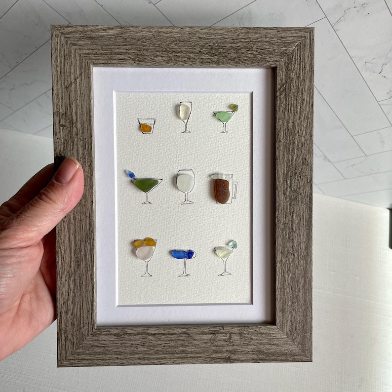 鸡尾酒主题海玻璃艺术