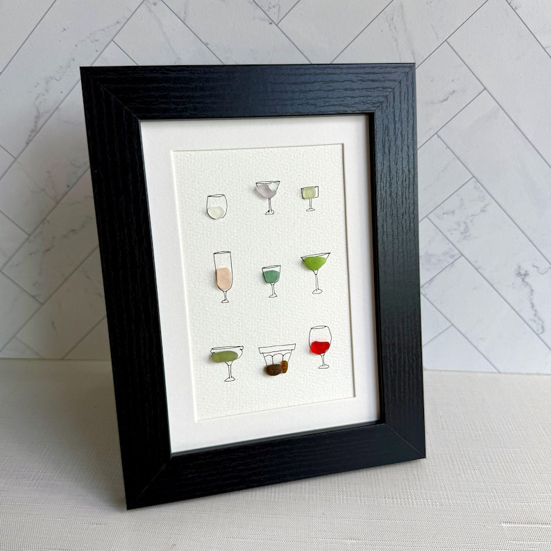 鸡尾酒主题海玻璃艺术