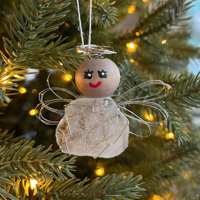 Handmade Sea Glass Angel Christmas Ornament