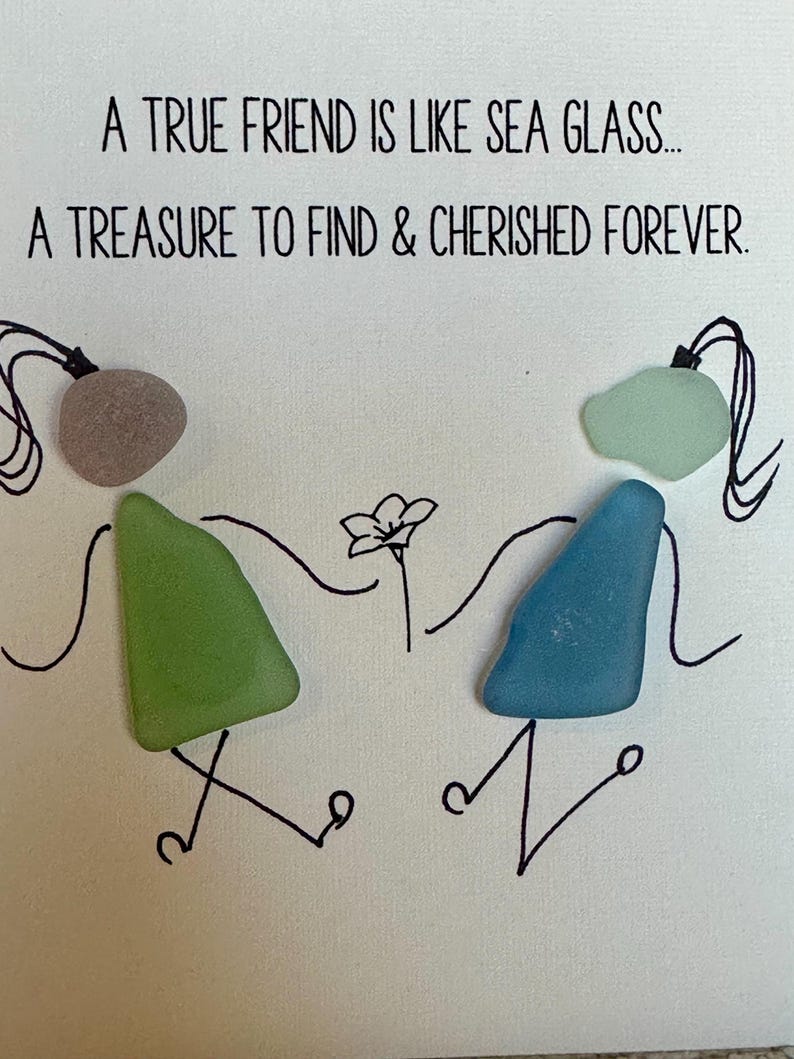 True Friend Sea Glass Art