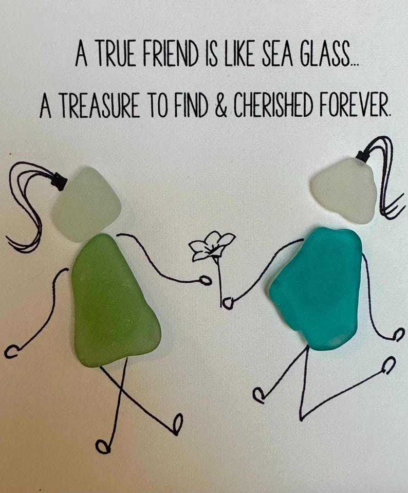 True Friend Sea Glass Art
