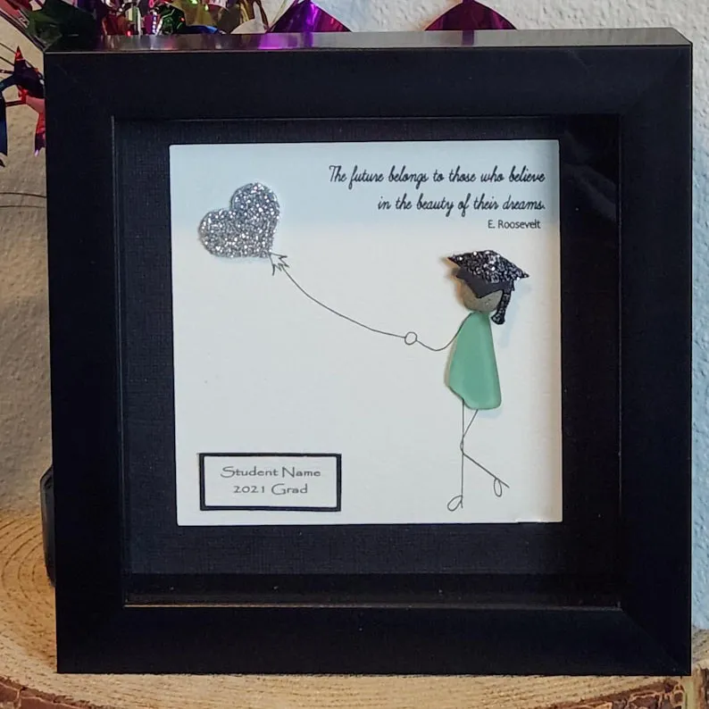  Personalized Graduation Sea Glass Art