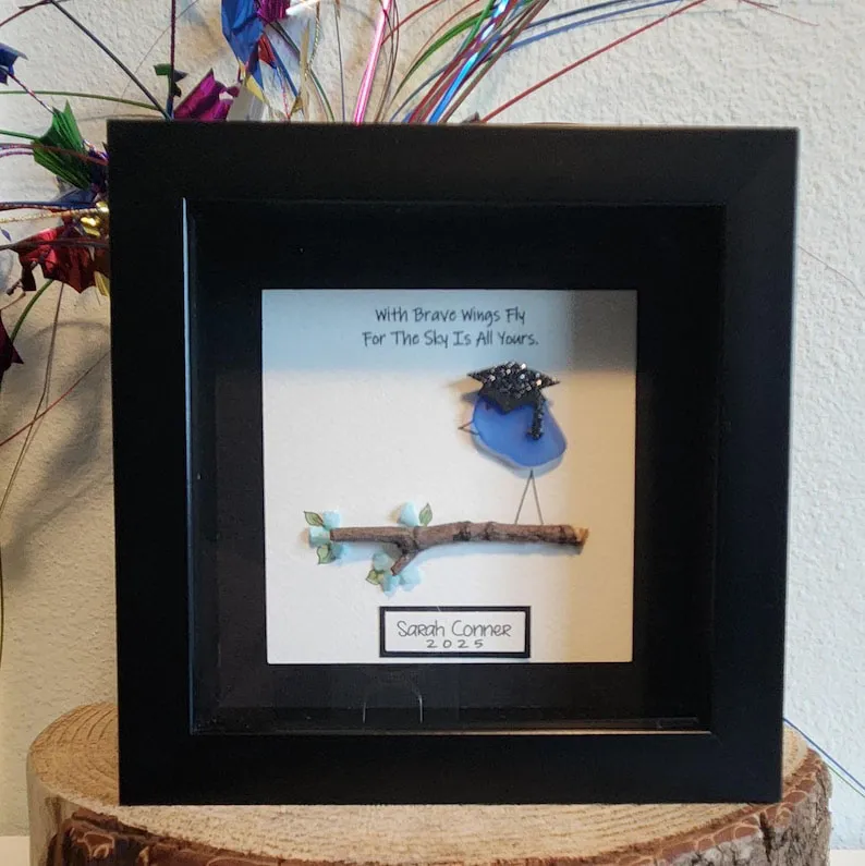  Personalized Graduation Sea Glass Art