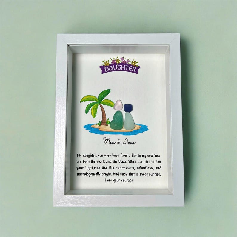Personalized Daughter Sea glass Art 