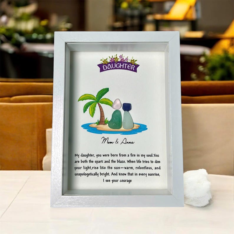 Personalized Daughter Sea glass Art 