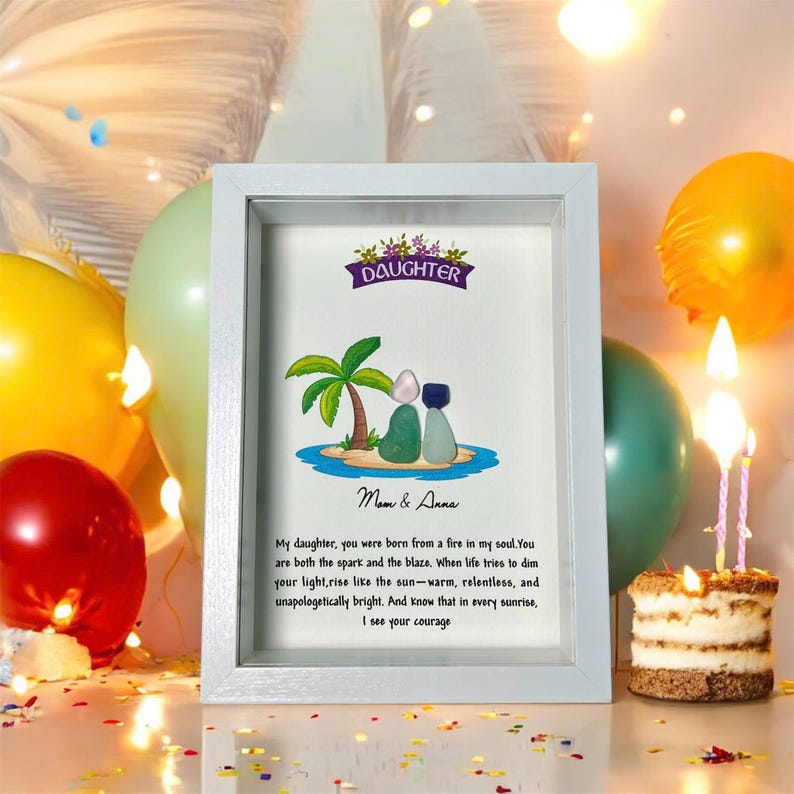 Personalized Daughter Sea glass Art 