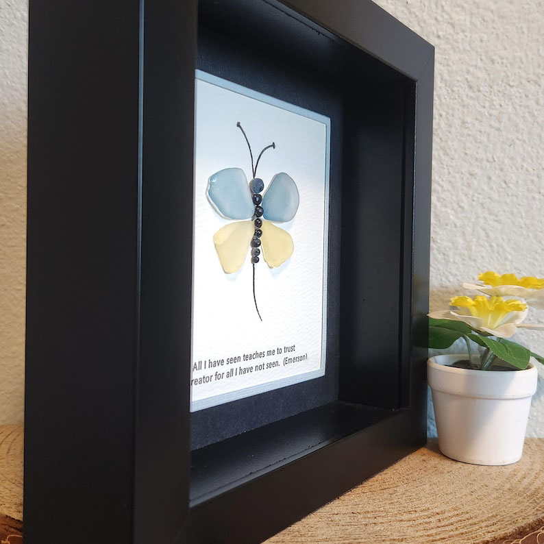 🦋Butterfly Sea Glass Art