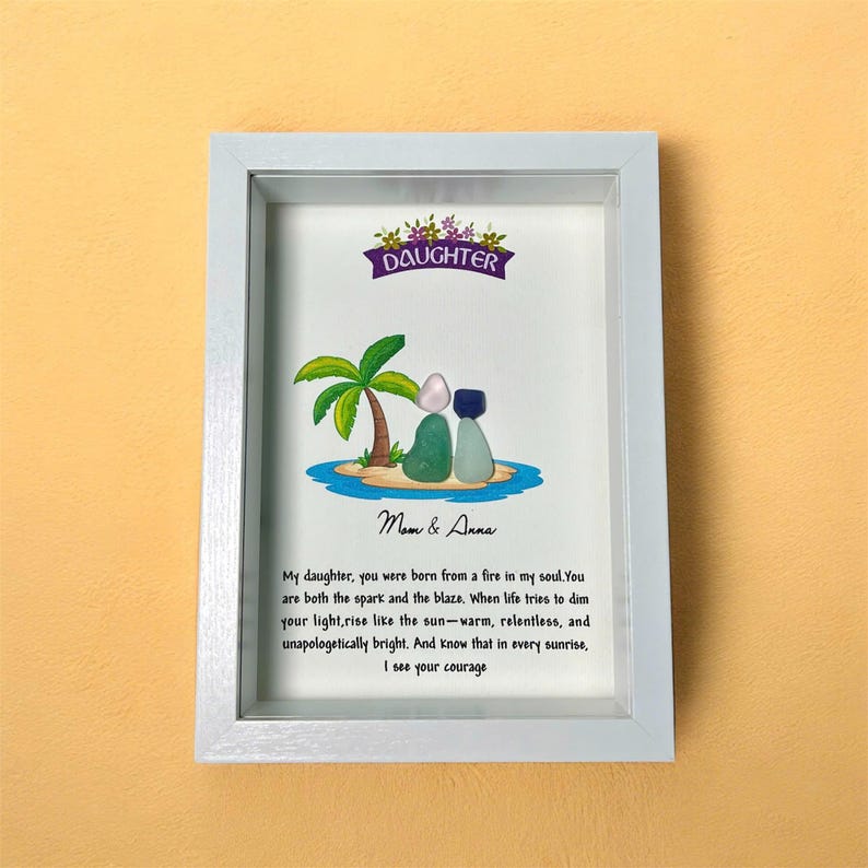Personalized Daughter Sea glass Art 