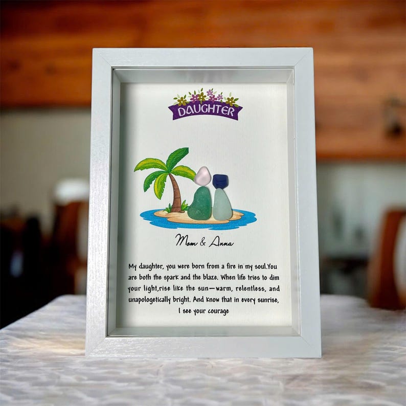 Personalized Daughter Sea glass Art 