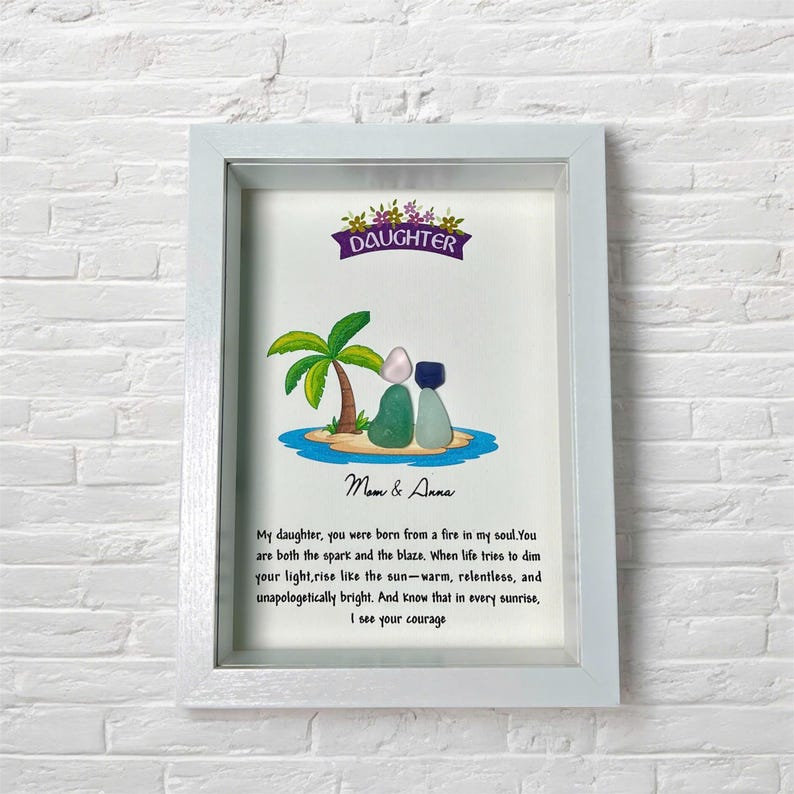 Personalized Daughter Sea glass Art 