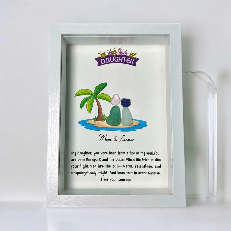 Personalized Daughter Sea glass Art 