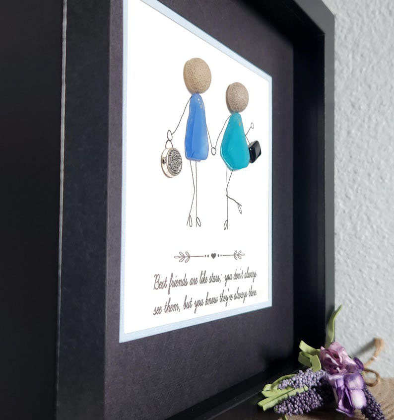 Best Friend Sea Glass Art