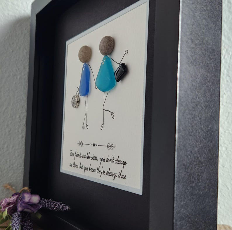 Best Friend Sea Glass Art