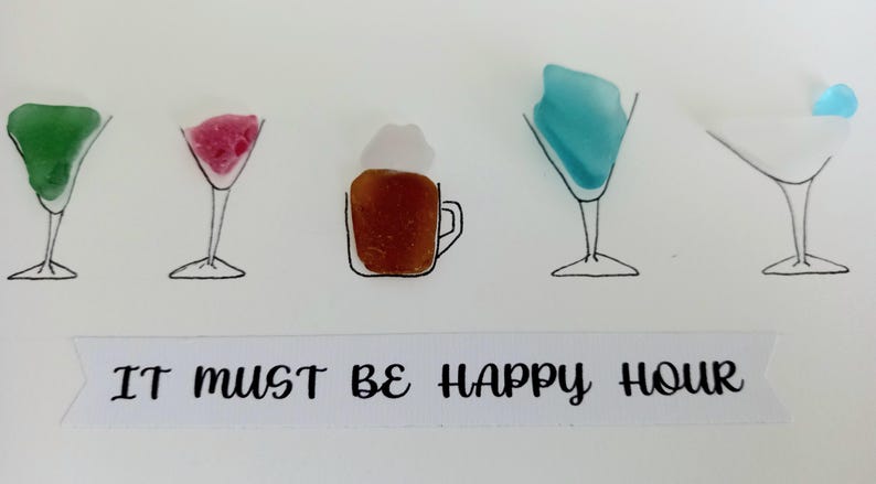 Sea Glass Cocktail Art