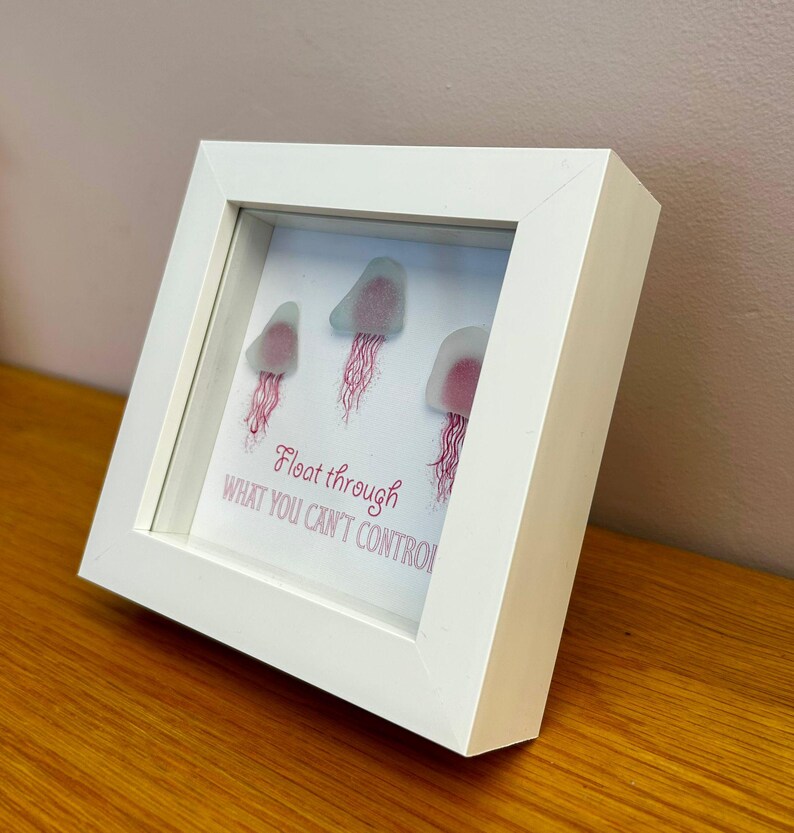 Handmade Sea Glass Jellyfish Art 