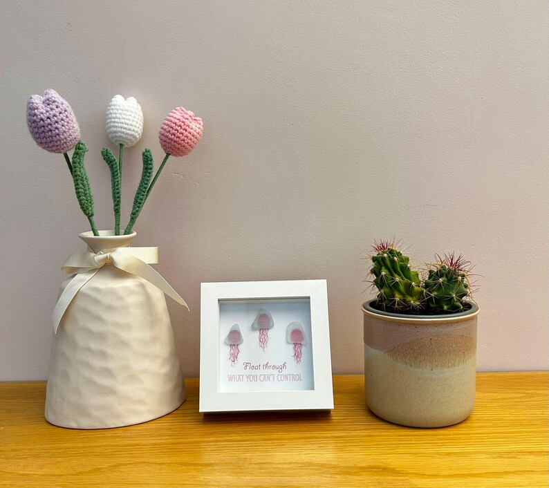 手工海玻璃水母艺术