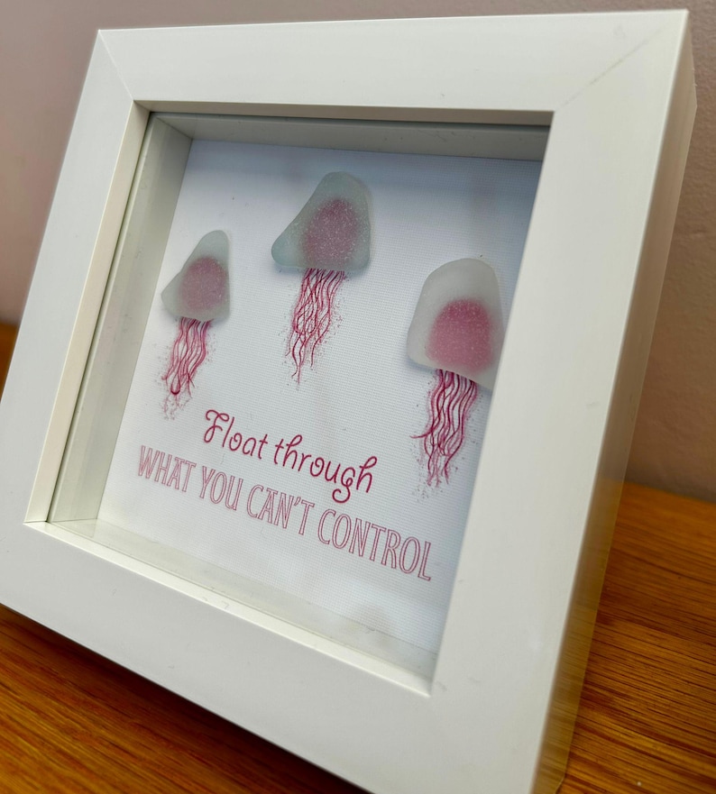 Handmade Sea Glass Jellyfish Art 