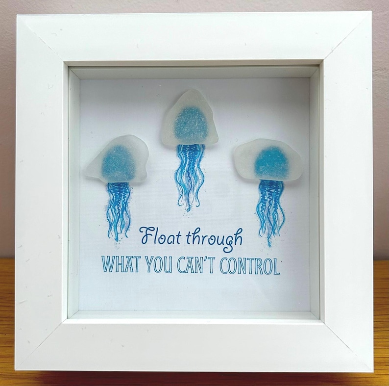 手工海玻璃水母艺术