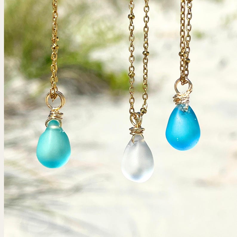 Sea Glass Motivational Necklace