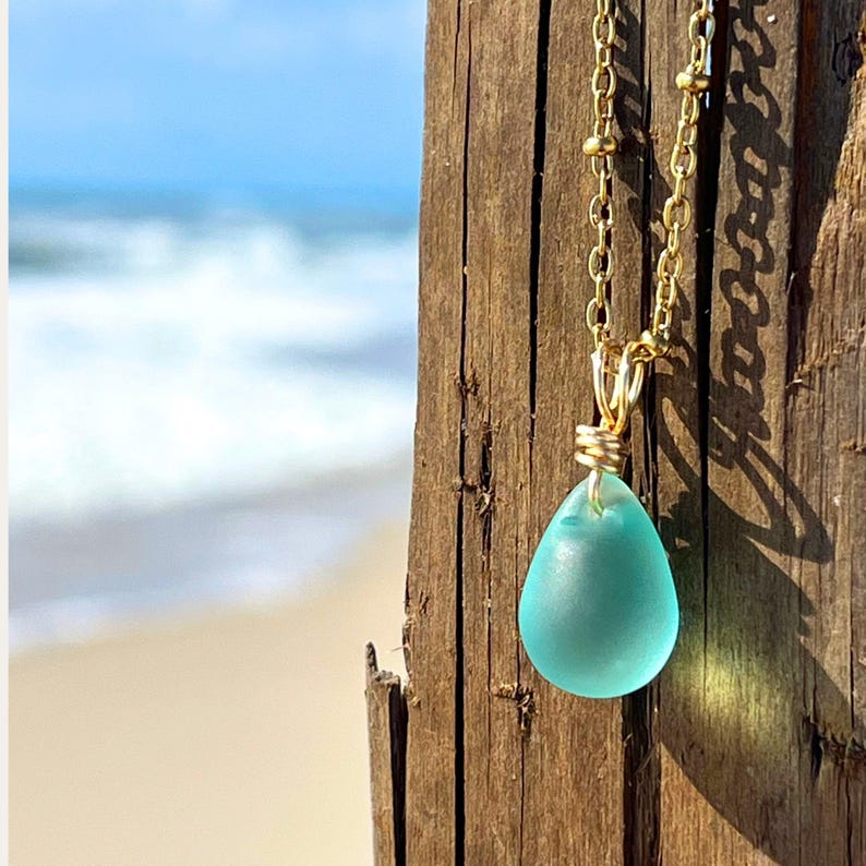 Sea Glass Motivational Necklace