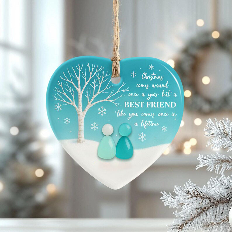 Friendship Sea Glass Ornament